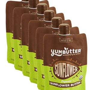 Organic Sunflower Butter by Yumbutter, Creamy Seed Butter, USDA Organic, Gluten Free, Vegan, Non GMO, 6.2oz Pouch (Pack of 6)