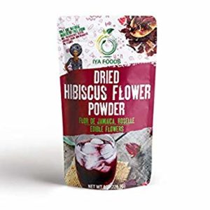 Iyafoods, GlutenFree, Hibiscus Flower Powder 8 Ounces, Kosher Certified (Hibiscus Sabdariffa Flower Powder,Dry Roselle Powder) Non GMO, No Preservative