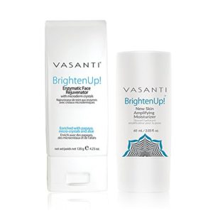 Brighten Up Exfoliator (120g) and Moisturizer (60ml) Kit by VASANTI - Get Glowing Healthy Skin Now!