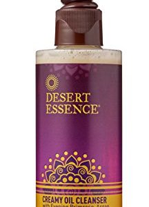 Desert Essence Creamy Oil Cleanser - 6.4 Fl Oz - Pure Oil Based Cleanser - Evening Primrose - Argan - Jojoba Oil - For All Skin Types - Removes Makeup & Impurities - Aloe Vera - Nourishes Skin