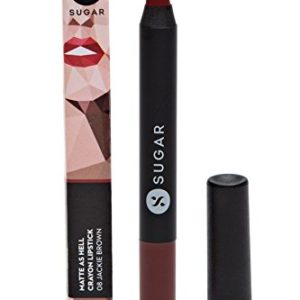 SUGAR Cosmetics Matte As Hell Crayon Lipstick - 08 Jackie Brown (Reddish Brown)