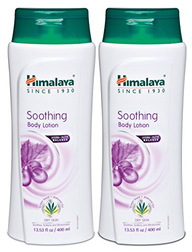 Himalaya Soothing Body Lotion (2 Pack) for Dry Skin, with Grape Seed and Almond Oil, Soothes and Moisturizes 13.53 oz (400 ml)