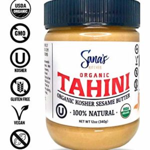 Ground Sesame Tahini paste, Certified USDA Organic and Kosher, Non-GMO, Unsalted, Peanut Free, BPA FREE Jar, Vegan, Paleo, Gluten-Free