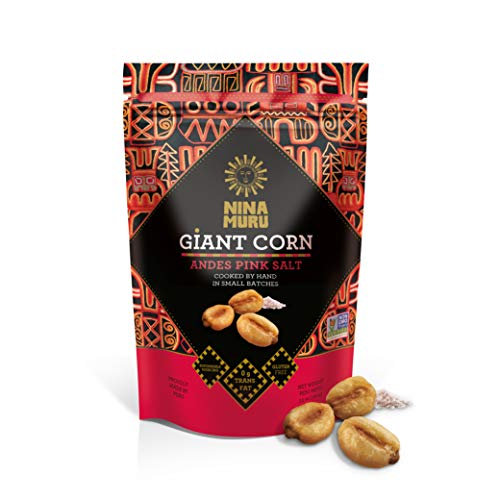 Giant Inca Corn with Pink Salt - Nina Muru 3.5oz - Certified Non-GMO, Gluten-Free, Vegan | Sourced sustainably in Peru | Used Globally by Top Chefs!