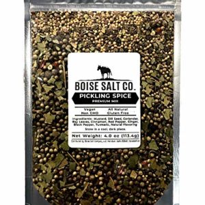 Boise Salt Co. Pickling Spice - All Natural - Gluten Free - Vegan - Non-GMO - 4 Ounce Resealable Standup Pouch