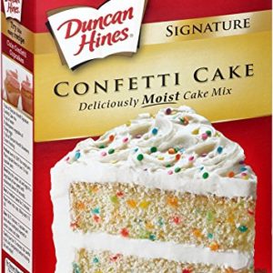 Duncan Hines Signature Cake Mix, Confetti, 18.25-Ounce Box