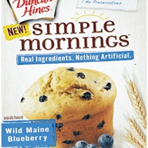 Duncan Hines Simple Mornings Muffin Mix, Wild Maine Blueberry, 17.8 Ounce (Pack of 12)
