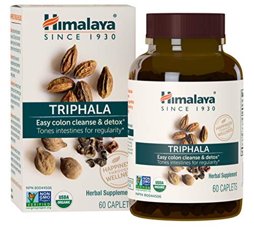 Himalaya Organic Triphala 60 Caplets for Colon Cleanse 688mg, 2 Month Supply