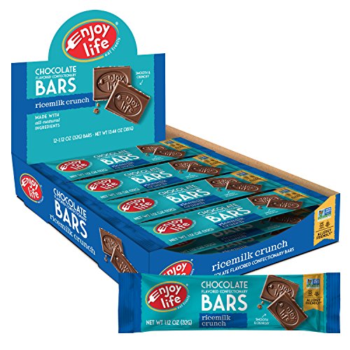 Enjoy Life Chocolate Bars, Soy free, Nut free, Gluten free, Dairy free, Non GMO, Ricemilk Crunch, 1.12 Ounce Bars (Pack of 24)