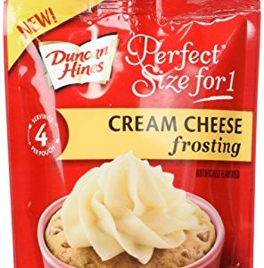 Duncan Hines Perfect Size for 1 Cream Cheese Frosting, 3.7 oz. Pouch (Pack of 8)