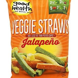 Good Health Natural Foods Veggie Straws, Jalapeno, 6.75 Ounce (2-Pack)
