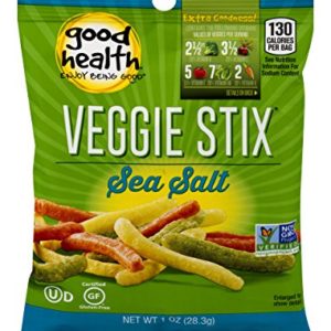 Good Health Veggie Stix, Sea Salt, 1 oz. Bag, 24 Pack - Gluten Free, Crunchy Veggie Sticks, Great for Lunches or Snacking on the Go