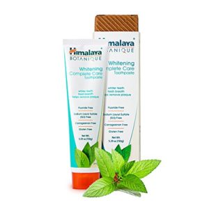 Himalaya Whitening Toothpaste - Simply Mint 5.29 oz/150 gm (1 Pack), Natural, Flouride-Free & SLS-Free