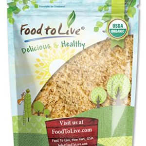 Organic Ground Golden Flaxseed Meal (Cold-Milled, Raw, Non-GMO, Kosher, Bulk) by Food to live - 1 Pound
