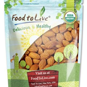 Raw Organic Almonds, 1 Pound - Bulk, Non-GMO, No Shell, Whole, Unpasteurized, Unsalted, Kosher