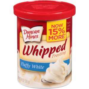 Duncan Hines Whipped Frosting, Fluffy White, 14 Ounce (Pack of 8)