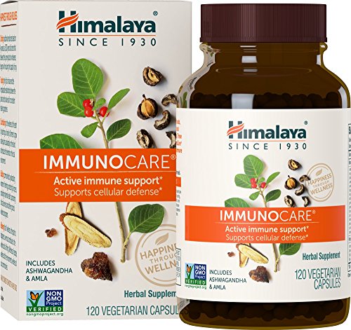 Himalaya ImmunoCare with Amla and Ginger for Active Immune Support and Cellular Defense, 840 mg, 120 Capsules, 1 Month Supply