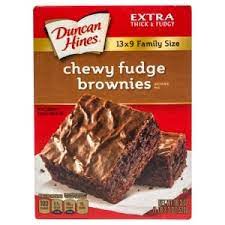 Duncan Hines Chewy Fudge Brownies 18.3oz Family Size - 2 Boxes by Duncan Hines