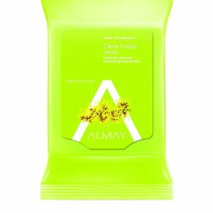 Almay Clear Complexion Makeup Remover Cleansing Towelettes, Hypoallergenic, Cruelty Free, Oil Free, Fragrance Free, Ophthalmologist & Dermatologist Tested, 25 Wipes