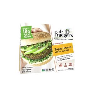 DR PRAEGER Burger Veggie Super Green Patties, 10 Ounce (Pack of 12)
