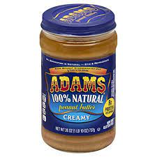 Adams, 100% Natural Peanut Butter Creamy, 36 oz