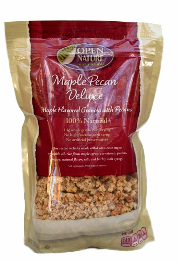 Open Nature 100% Natural, Maple Pecan Deluxe Granola Cereal, 12 Ounce Bags, (Pack of 2)
