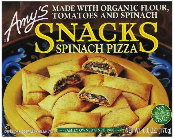 Amy's Snacks, Spinach Pizza Snacks, 6.0 Ounce (Frozen)