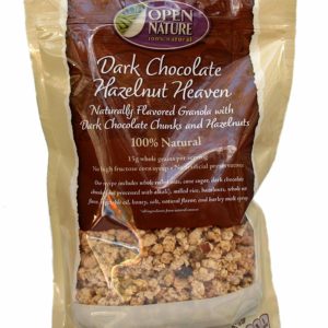Open Nature 100% Natural, Dark Chocolate Hazelnut Heaven Granola Cereal, 12 Ounce Bags, (Pack of 2)