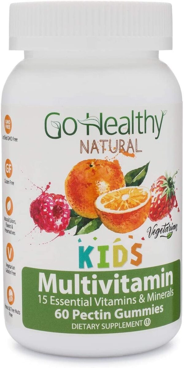 Go Healthy Natural Multivitamin Gummies for Kids, Vegetarian, OU Kosher, Halal