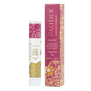 Pacifica Beauty Color Quench Natural Lip Tint, Sugared Fig, 0.15 Ounce