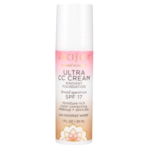 Pacifica Beauty Ultra CC Cream Radiant Foundation with Broad Spectrum SPF 17, Natural/Medium