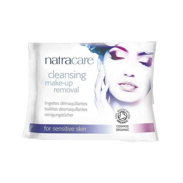 Natracare Organic cleansing make-up removal wipes, 20Count