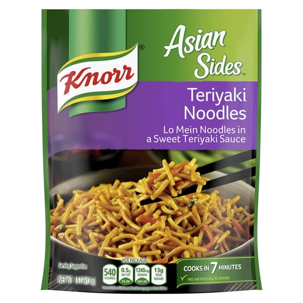 Knorr Asian Pasta Side Dish Teriyaki Noodles 4.6 oz, Pack 8