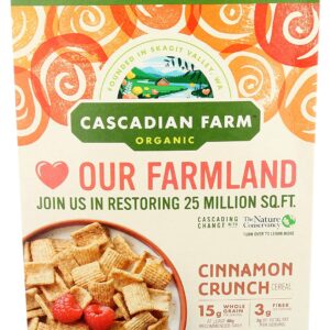 Cascadian Farm Organic Cinnamon Crunch Cereal, 14.5 OZ