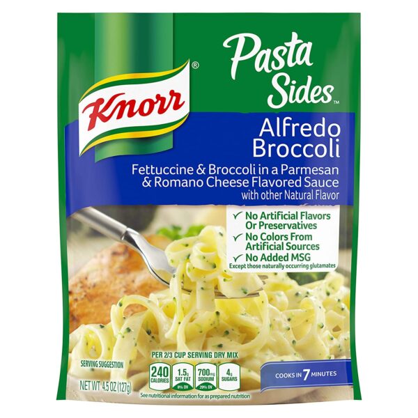 Knorr Pasta Sides Dish, Alfredo Broccoli, 4.5 Ounce, (Pack of 8)