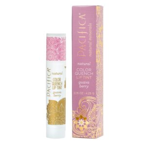 Pacifica Beauty Color Quench Natural Lip Tint, Guava Berry, Vegan & Cruelty Free
