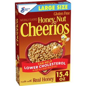 Honey Nut Cheerios, Cereal with Oats, Gluten Free, 15.4 oz