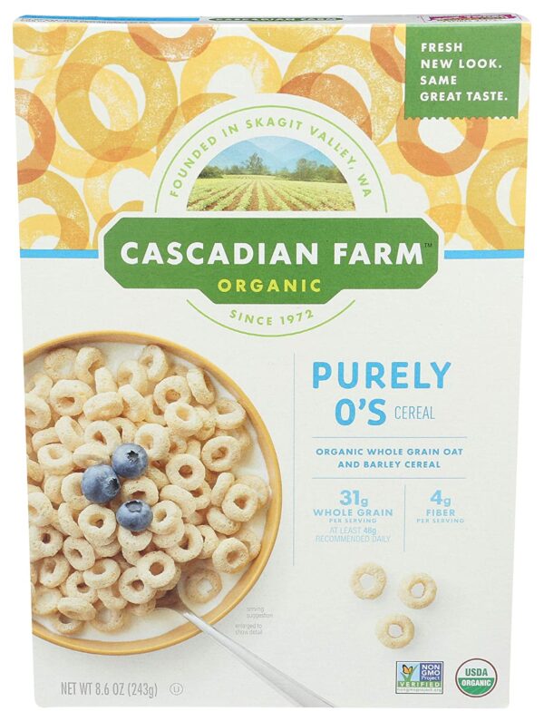 Cascadian Farm Organic Purely O'S Cereal, 8.6 oz