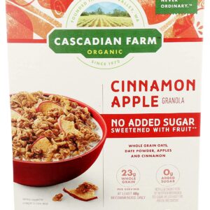 Cascadian Farm Organic Granola, Cinnamon Apple, No Added Sugar, 13 oz