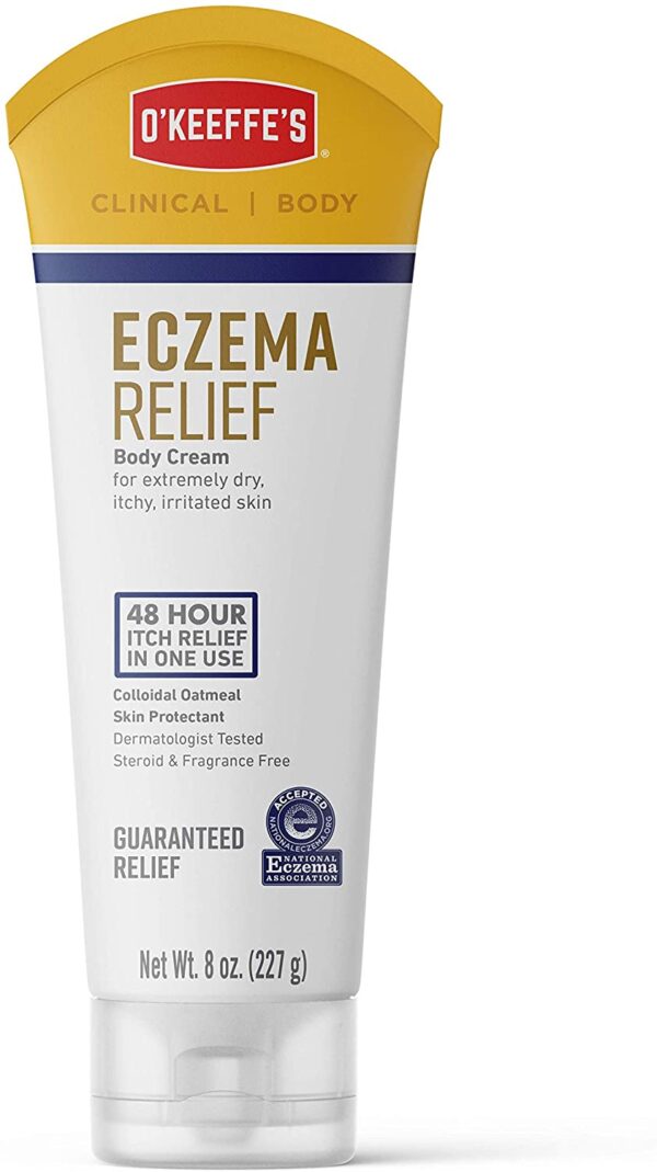 O'Keeffe's Eczema Relief Skin Protectant Body Cream, 8 oz, white