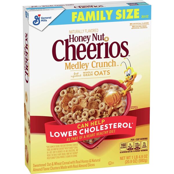 Honey Nut Cheerios Medley Crunch, Cereal with Oats, 20.9 oz