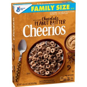 Chocolate Peanut Butter Cheerios, Cereal with Oats, 20.3 oz