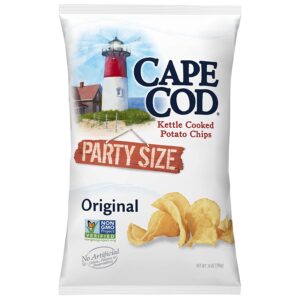 Cape Cod Potato Chips, Original Kettle Cooked Chips, Party Size 14 Ounce (Pack of 9)