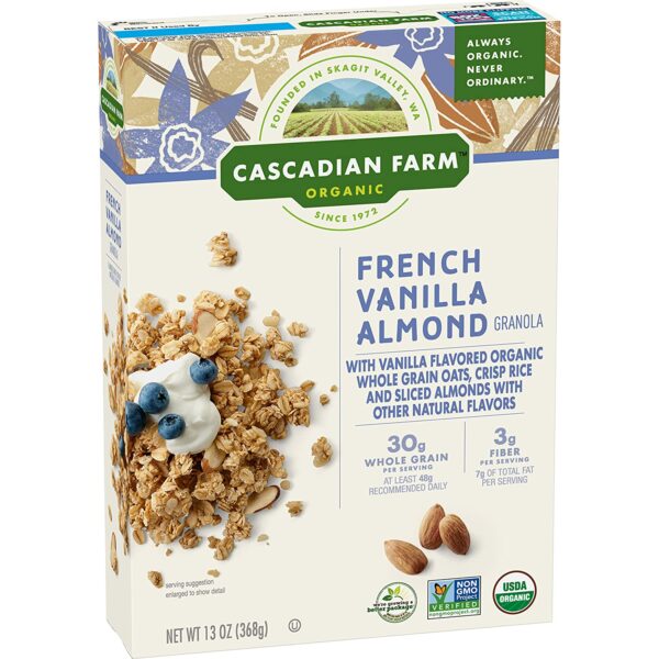 Cascadian Farm Organic Granola Cereal - French Vanilla Almond - 13 OZ