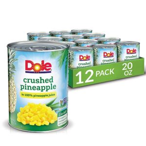 Dole Crushed Pineapple in 100% Juice, 20 Ounce (Pack of 12),