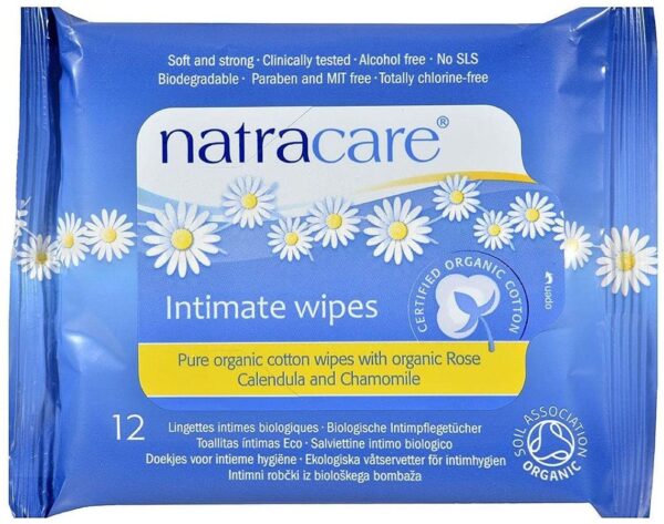 Natracare Organic Cotton Intimate Wipes (12 Wipes)