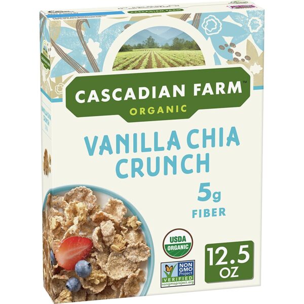 Cascadian Farm Organic Vanilla Chia Crunch Whole Grain Oats, 12.5 oz