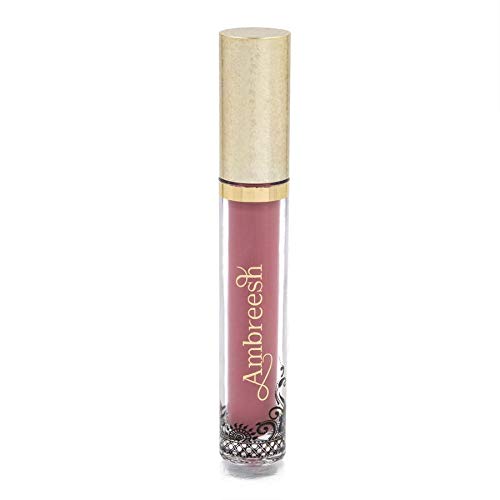Ambreesh 24 Karat Lips - Long Lasting Liquid Matte Lipstick - Waterproof Vegan Formula, Amani Rose