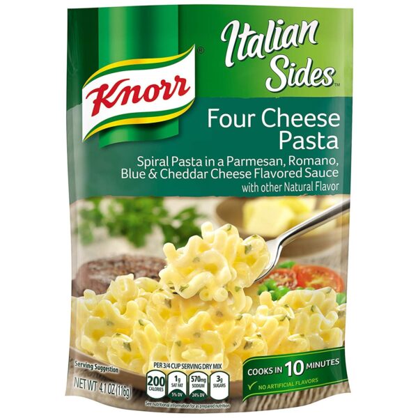 Knorr Italian Sides For a Delicious Easy Pasta Meal Four Cheese Pasta (Pack of 8)