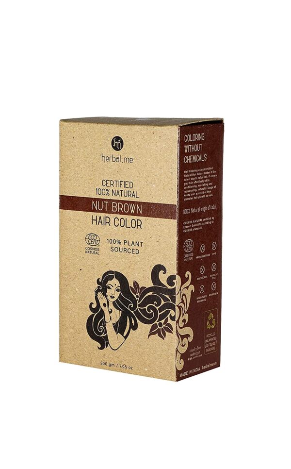 Herbal Me - Nut Brown Henna Hair Color 7.05 oz,CERTIFIED 100% VEGAN & HALAL
